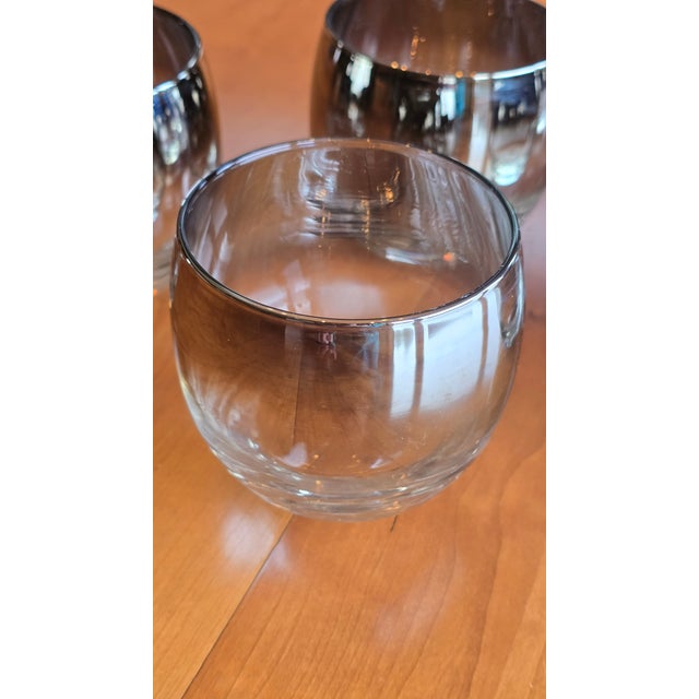 Mid-Century Modern 1950s Dorothy Thorpe Style Mercury Fade Roly Poly Glasses - Set of 6 For Sale - Image 3 of 5