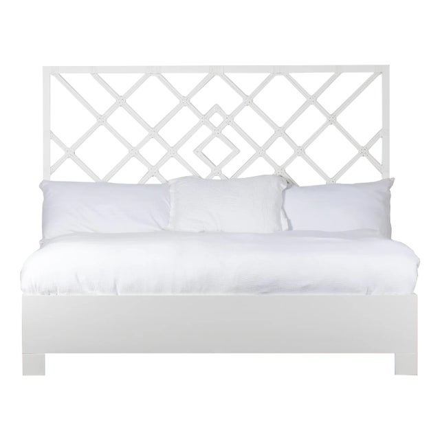 Darien Platform Bed King, White For Sale