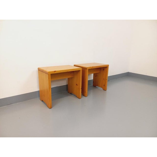 Set of Vintage Stools in Pine by Charlotte Perriand for Les Arcs, 1970s For Sale - Image 16 of 16