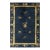 1920s Navy Ground Vase Deco Antique Chinese Peking Knotted Wool Rug 5' X 7' 7" For Sale