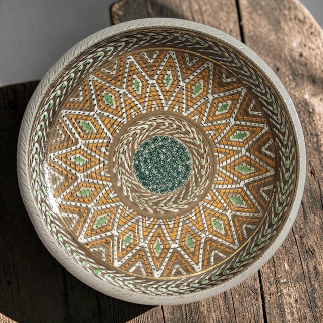 Green Ceramic Bowl from Jacques Breugnot, 1950s For Sale - Image 8 of 8