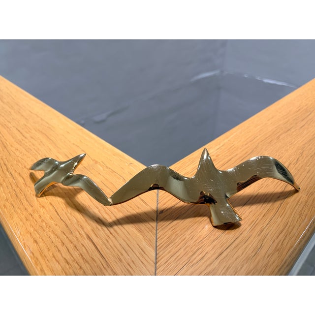 Mid-Century Modern Mid-Century Bronze Seagulls in Flight Sculpture attributed to Curtis Jeré, 1970s For Sale - Image 3 of 4