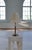 This elegant table was made in the 1950s by the Swedish Company Ewå. Brass base and leather rod with a typical shade from...