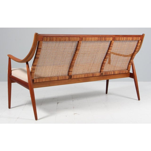 Wood Three-Seater Sofa by Peter Hvidt & Orla Mølgaard Nielsen, 1960s For Sale - Image 7 of 9