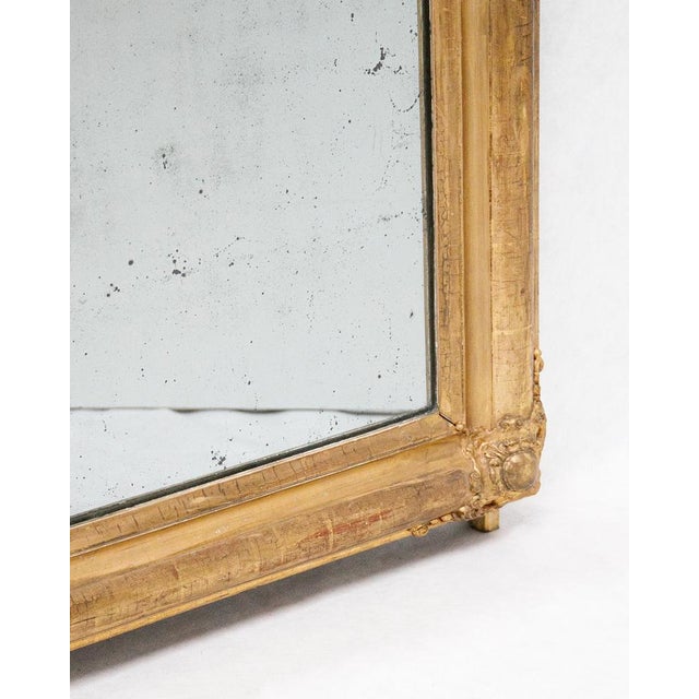Gold Louis Philippe Mirror with Grapes Crest For Sale - Image 8 of 11