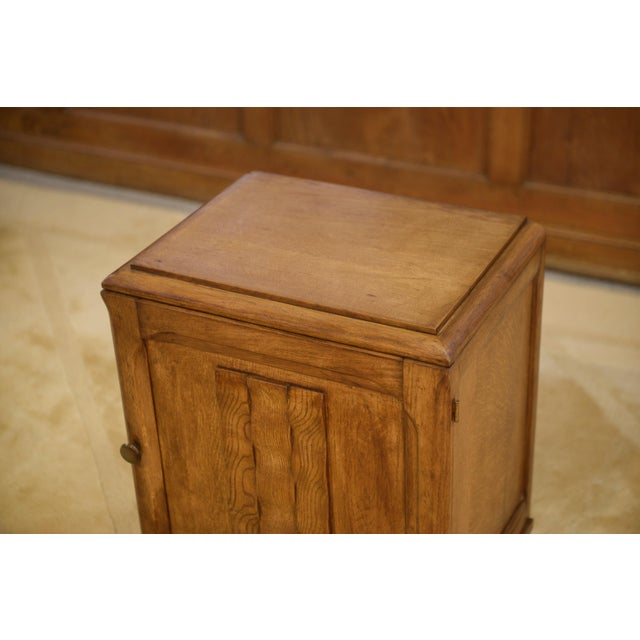 Brutalist Oak Bedside Table, 1950s For Sale - Image 4 of 10