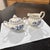 Beautiful creamer & sugar set . Flower Blue with white design England touch to this unique set