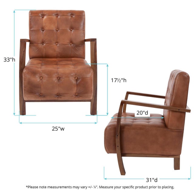 Davenport Tufted Leather Chair For Sale - Image 9 of 11