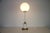 Vintage Italian Table Lamp in White Metal and Opal Glass, 1960s For Sale - Image 3 of 15