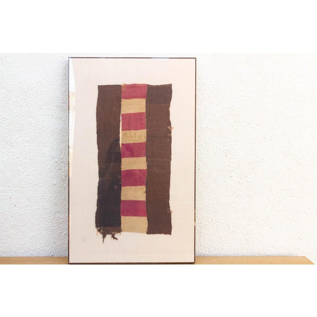 15th Century & Earlier Nazca Block Stripe Pre-Columbian Framed Art For Sale - Image 5 of 7