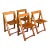Aldo Jacober for Alberto Bazzani Wood Folding Chairs - Set of Four For Sale