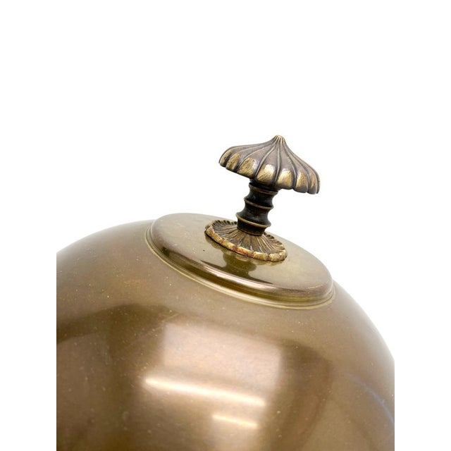 Vintage French Art Nouveau Brass and Wood Desk Lamp, 1920s For Sale - Image 6 of 15