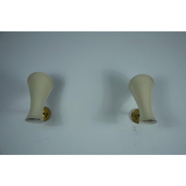Mid-Century Modern Brass Diabolo Wall Lamps, Germany, 1950s, Set of 2 For Sale - Image 11 of 18
