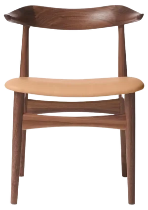 Cow Horn Chair in Walnut and Nature Leather by Warm Nordic
