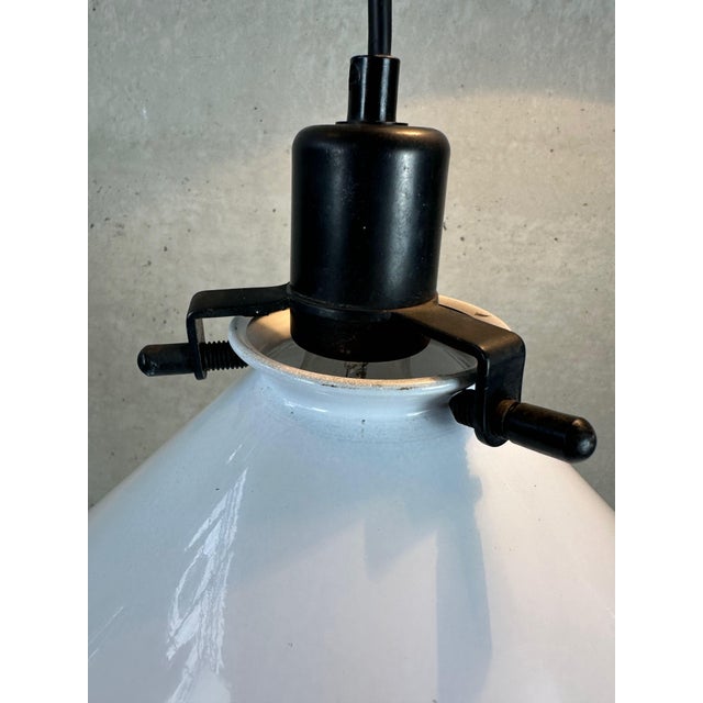 Vintage White Metal Pendant Lamps, 1980s, Set of 2 For Sale - Image 10 of 13
