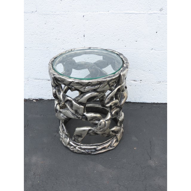 Tony Duquette Style Taffy Mid Century Modern Side End Lamp Table 6424 For Sale - Image 15 of 16