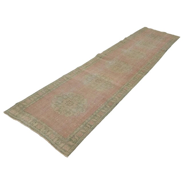 Turkish Vintage Washed Out Turkish Runner- 2′8″ × 10′8″ For Sale - Image 3 of 7