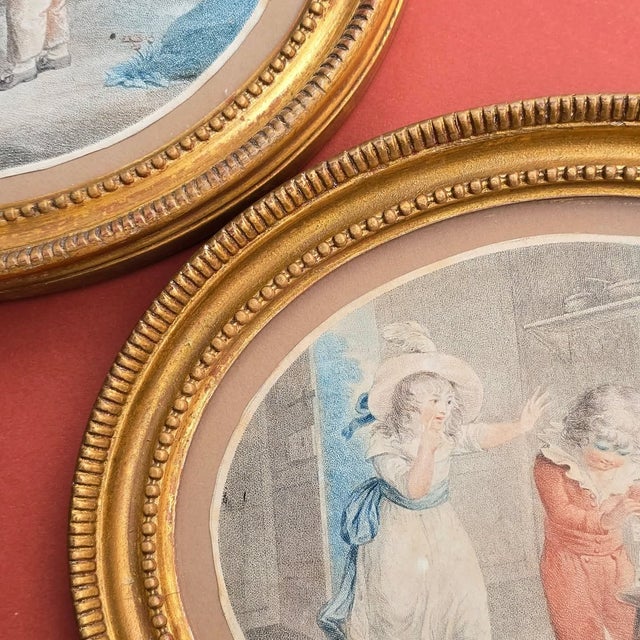 William Hamilton, The House of Cards & Barefoot, 1700s, Engravings, Framed, Set of 2 For Sale - Image 6 of 14