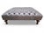 Modern Vintage Chesterfield Style Tufted Gray Leather Ottoman For Sale - Image 3 of 9