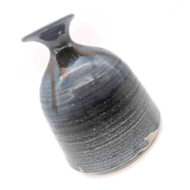 1970s 1970s Artist Signed Studio Pottery Stoneware Vase For Sale - Image 5 of 11