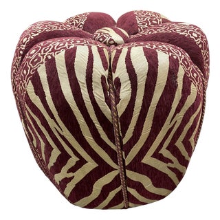 Vintage Pouf Tabouret by Jindrich Halabala, 1980s For Sale