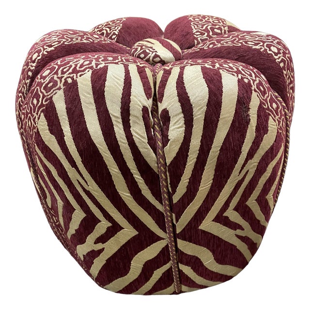 Vintage Pouf Tabouret by Jindrich Halabala, 1980s For Sale