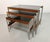Wood Dutch Nesting Tables in Smoked Glass Top, Wenge & Chrome from Fristho, 1960s, Set of 3 For Sale - Image 7 of 14