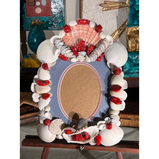 Vintage Italian baroque style, highly decorative wall picture frame. with oval matte enclosure and glass surface. the...