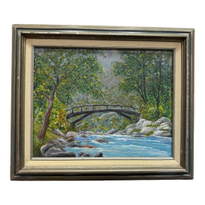Vintage Landscape Painting by Mary Ellen Neal