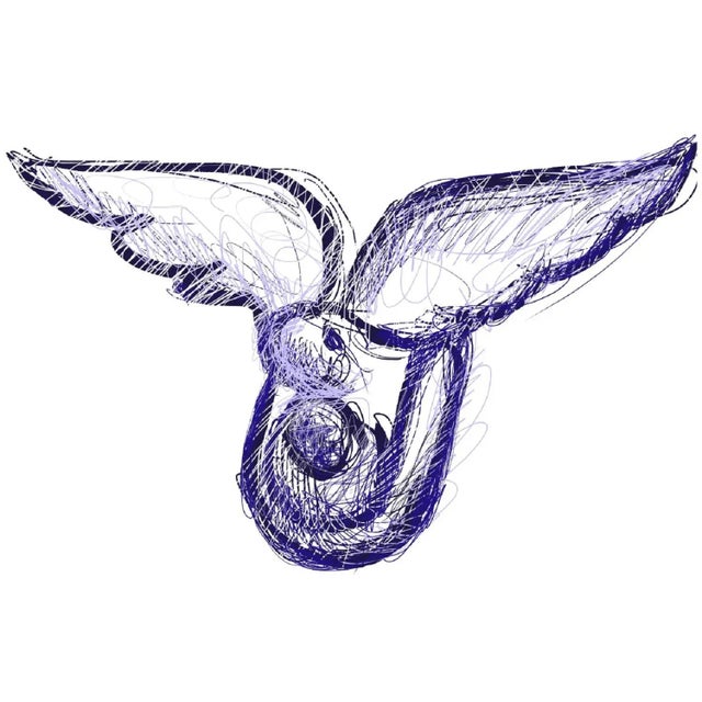 "In Angels Arms" Contemporary Original Abstract Drawing by Shabs Beigh For Sale