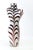 Art Deco Vintage Murano Style Art Glass White W/Brown Zebra Womans Bust Large Glass Vase For Sale - Image 3 of 10