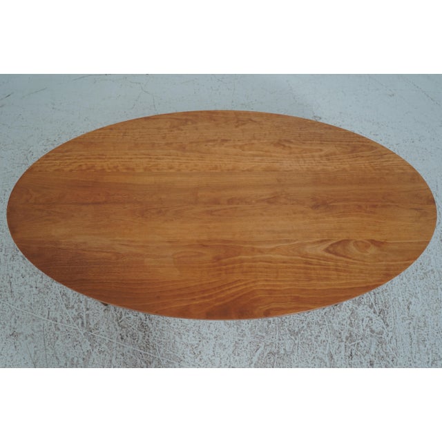 Traditional Thomas Moser Oval Cherry Studio Crafted Coffee Table For Sale - Image 3 of 12