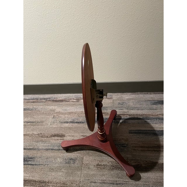 Georgian Mahogany Tilt Top Ovular Pedestal Wine Table For Sale - Image 10 of 12