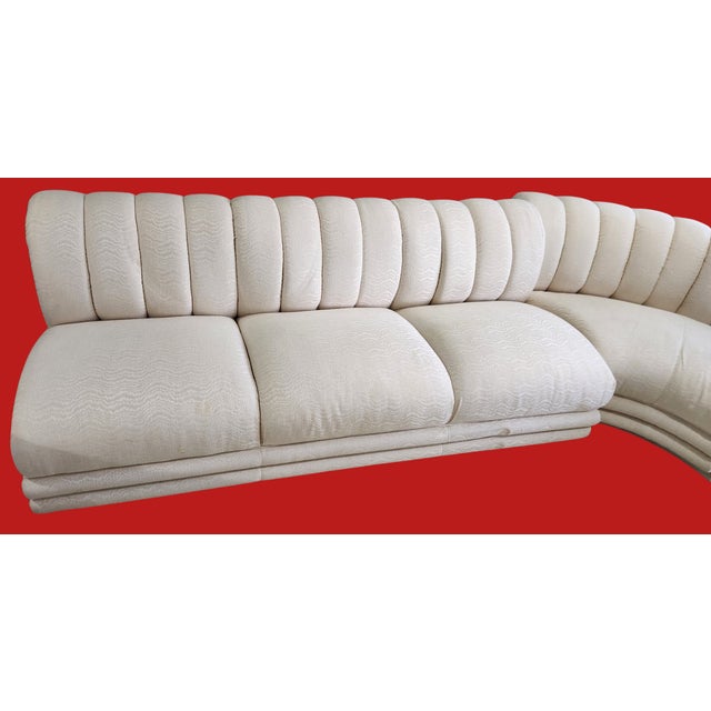 An exceptional vintage Bernhardt serpentine modular sectional sofa, manufactured in 1991 and originally retailed for...