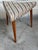 Brown Vintage Danish Mid Century Modern Teak Corner Ottoman Stool For Sale - Image 8 of 9
