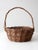 Mid 20th Century Vintage Wicker Basket With Handle For Sale - Image 5 of 11