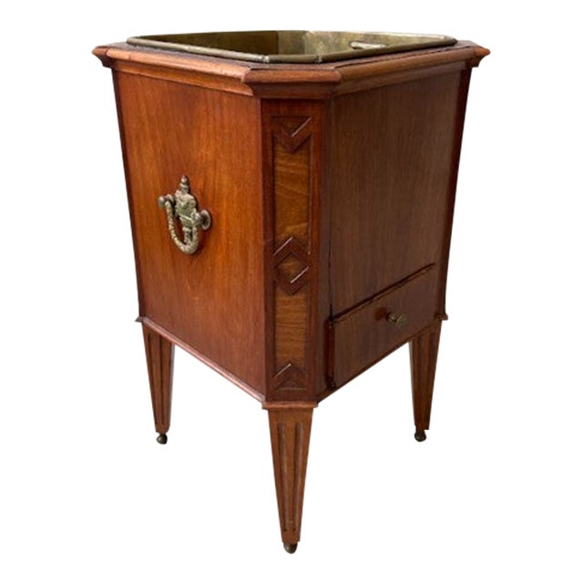 Antique Planter With Brass Liner For Sale