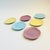 Mid-Century Modern Colorful Pastel Lotus Plates by Lillian Vernon - Set of 6 For Sale - Image 3 of 7