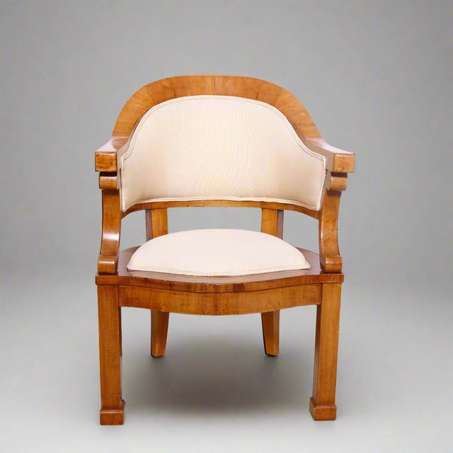 Pair of Antique Biedermeier Cherrywood Armchairs, Attr. to Joseph Danhauser For Sale - Image 16 of 18
