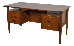 Mid-Century Freestanding Teak Desk by Arne Vodder for Sibast, 1960s