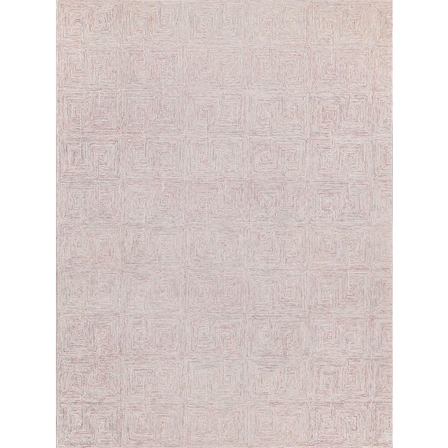 Textile Exquisite Rugs Barnham Tufted New Zealand Wool & Cotton Pink/Ivory Rug-12'X15' For Sale - Image 7 of 7