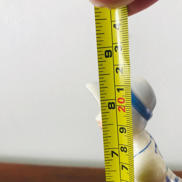 Vintage Porcelain Girl and Schnauzer/Airedale Dog Figurine, Made in Japan For Sale - Image 9 of 11