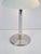 Metal Mid-Century Mushroom Table Lamp in Sandblasted Glass, Stainless Steel & Chrome, 1960s For Sale - Image 7 of 8