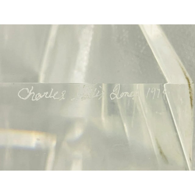 Signed 1974 Lucite Console Table by Charles Hollis Jones, Los Angeles For Sale - Image 18 of 18