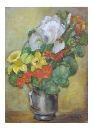 Iris and Daffodils Still Life