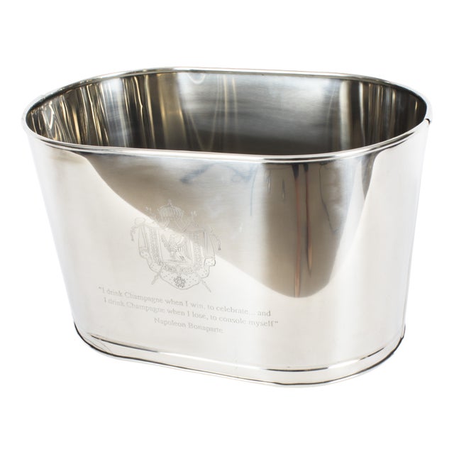 Vintage Silver-Plated Wine Cooler, 1990s For Sale