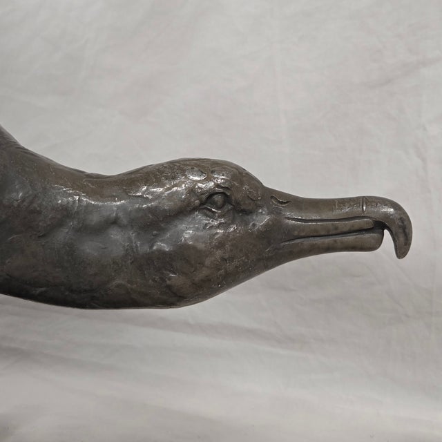 Albatross Bronze Sculpture, by French Artist Maximilien Fiot (1886-1953) For Sale - Image 9 of 13