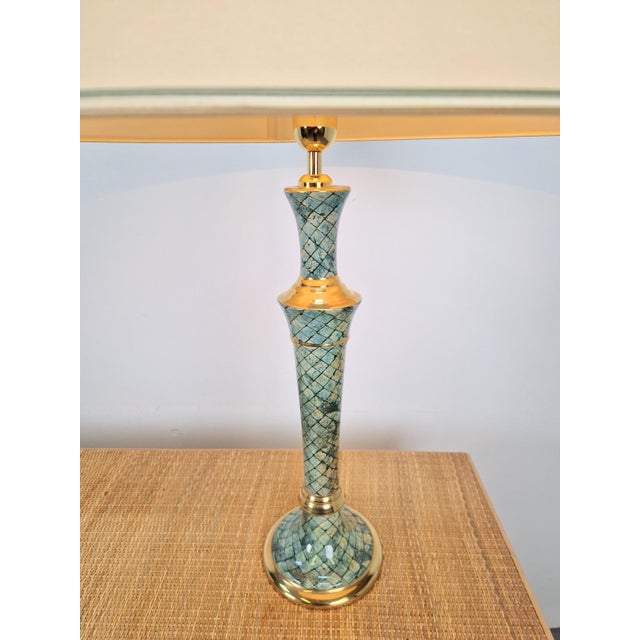 Regency Glazed Ceramic Table Lamp, Italy, 1970s For Sale - Image 6 of 8
