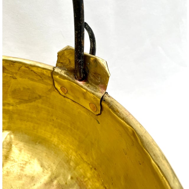 Brass Early 20th Century French Handcrafted Brass Pot/Planter For Sale - Image 8 of 13