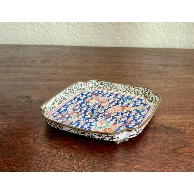 18th Century Qing Dynasty Canton Enamel Dish - Qianlong Period (1736-1795) For Sale In Las Vegas - Image 6 of 13